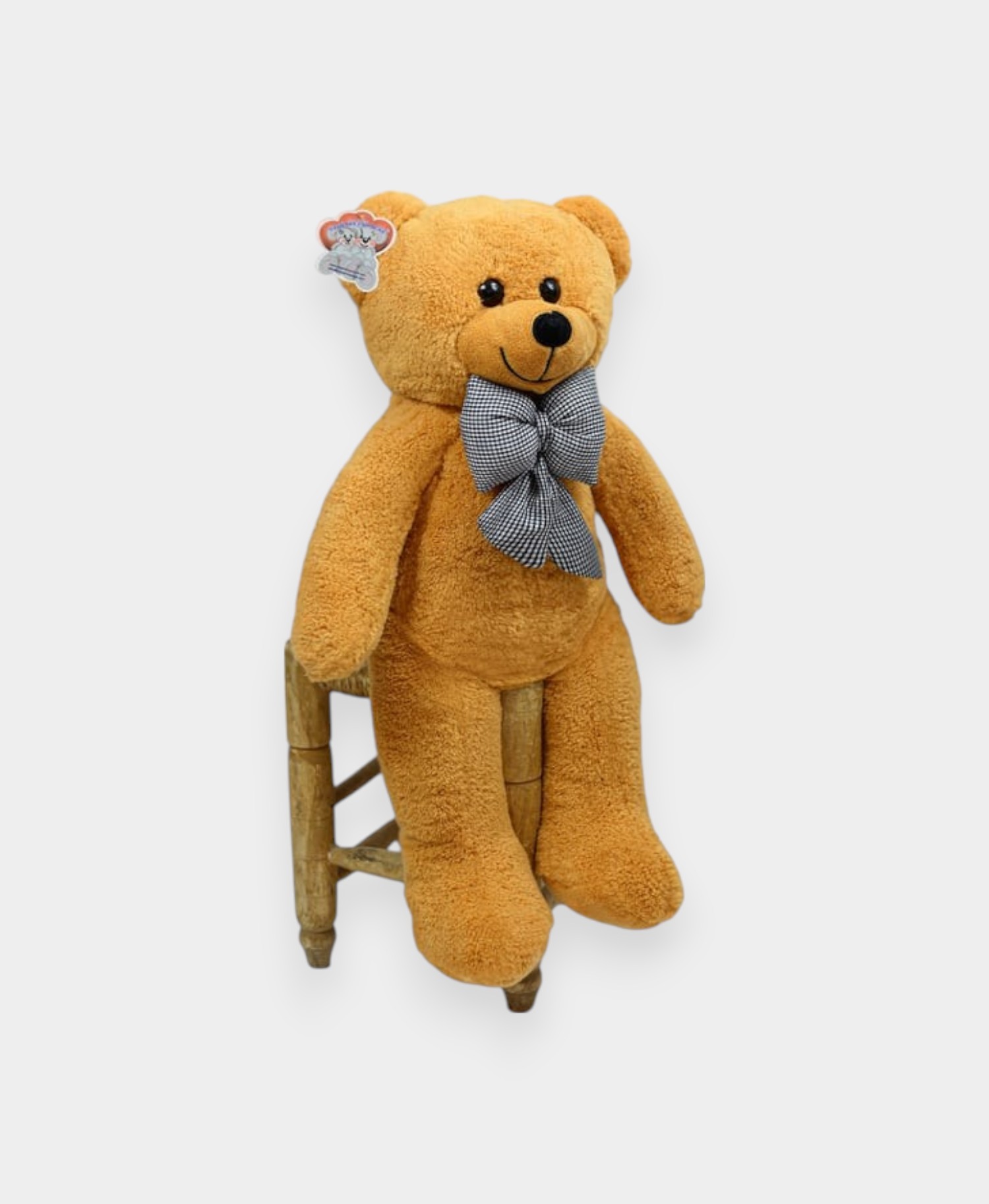 80 cm Kahve Peluş Ayıcık  Papyonlu Yumuşak Oyuncak Ayı